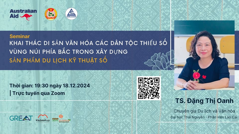 Workshop: Khai Thác Di Sản Văn Hóa Các Dân Tộc Thiểu Số Vùng Núi Phía Bắc Trong Xây Dựng Sản Phẩm Du Lịch Kỹ Thuật Số