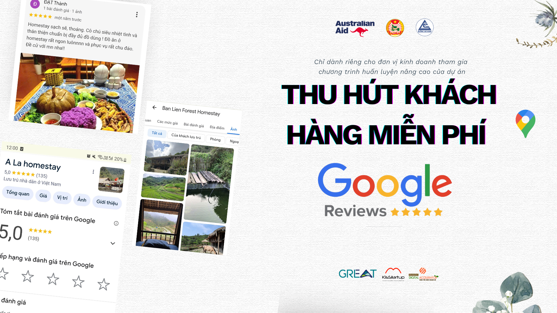 Hút khách hàng miễn phí với Google Reviews