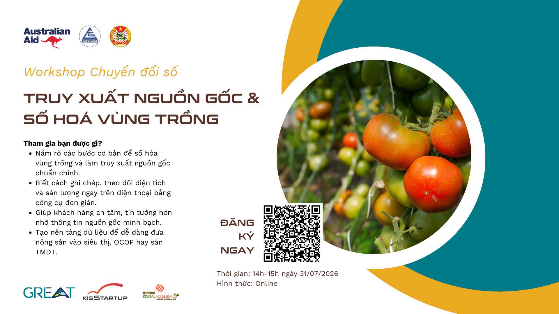 Workshop Số hoá vùng trồng - Từ quản lý sản xuất đến xây dựng niềm tin và mở rộng thị trường