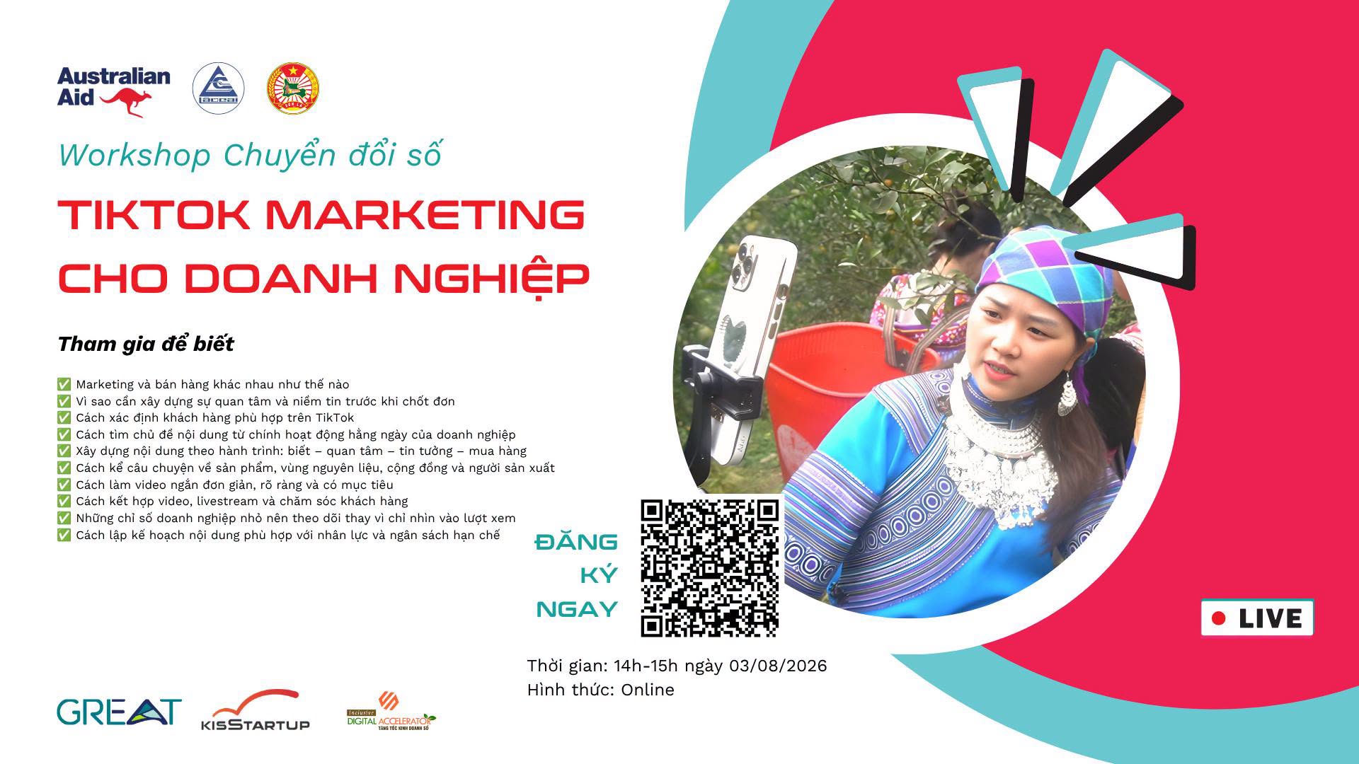 Workshop Tiktok marketing cho doanh nghiệp địa phương